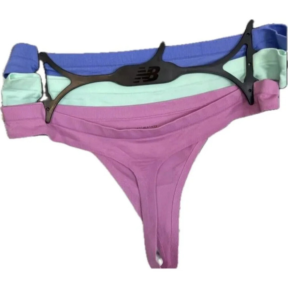 Free People M/L Bright Color Combo Seamless Low-Rise No Show Thong Panties 3-Pk - Picture 2 of 5